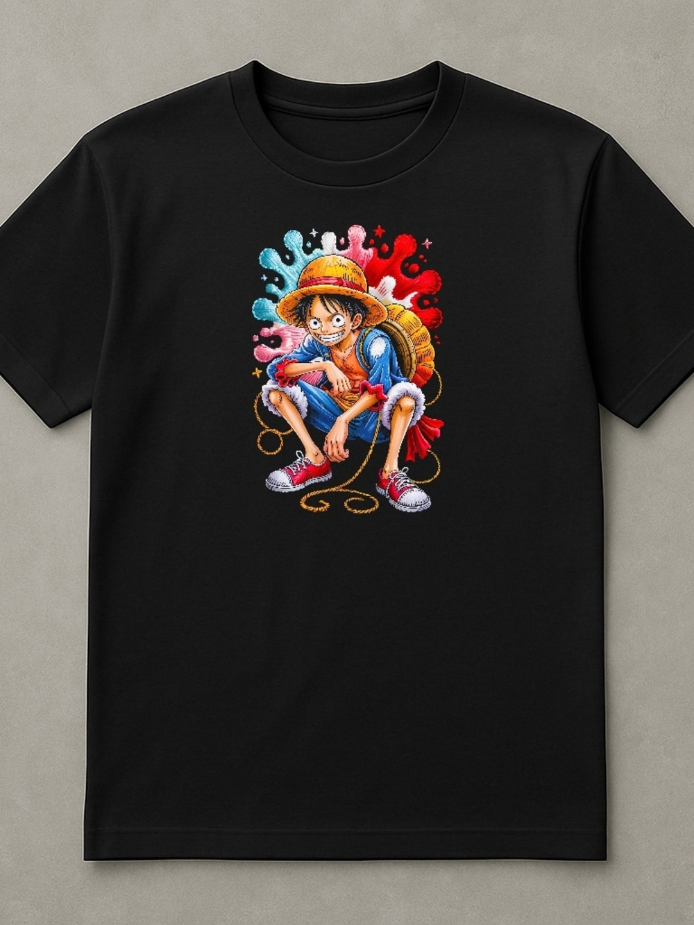 "Urban Stitch Tees" Unisex T-shirt Black Color Embroide Design